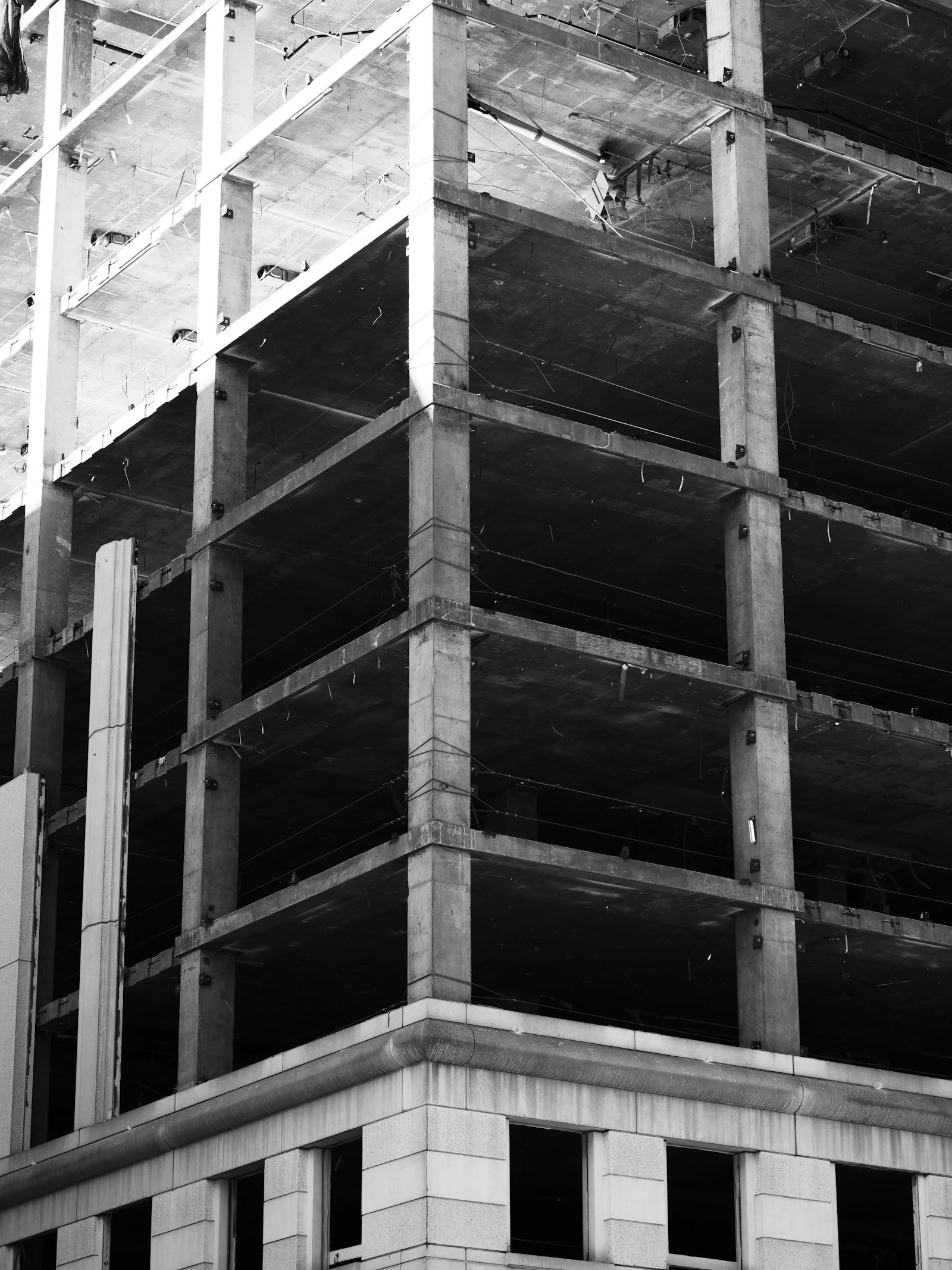 Modern concrete construction structure